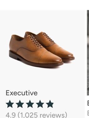 Thursday Boot Company Cognac Cap-Toe Oxford